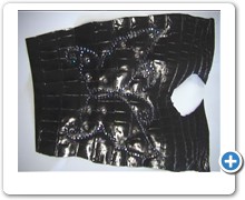 collection 2 strass butterfly on crocodile leather